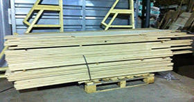Oak flooring ready for supply