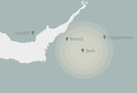 25km work radius around Bath